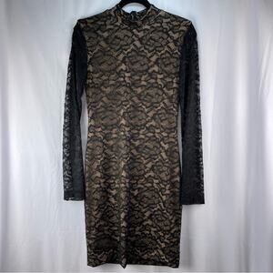Dress the Population Penelope Mock-Neck Lace Dress